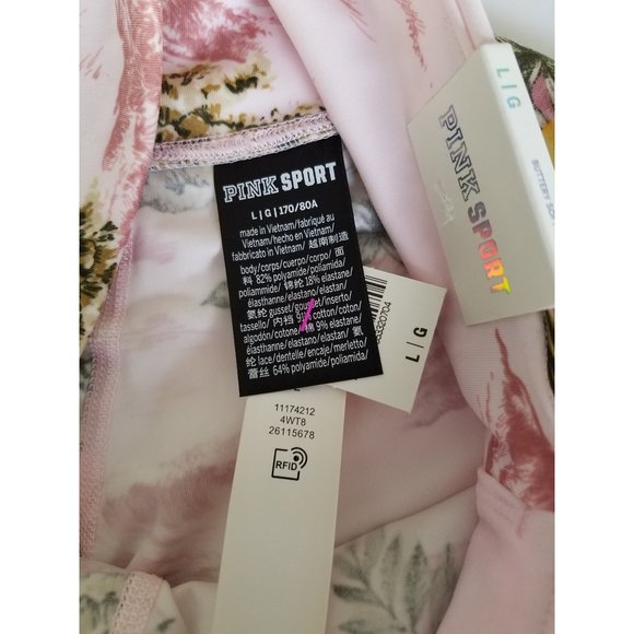 Victoria Secret Pink Palm Tree Biker Shorts Size Large - Picture 6 of 7